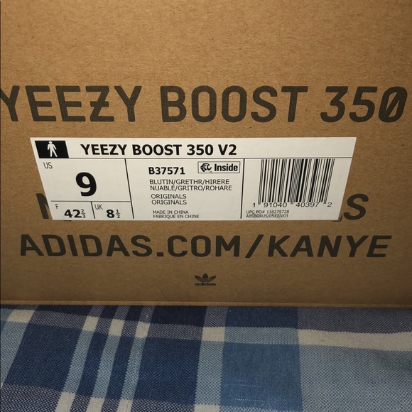 USED YEEZY BOOST 350 BLUE TINT SIZE 9.